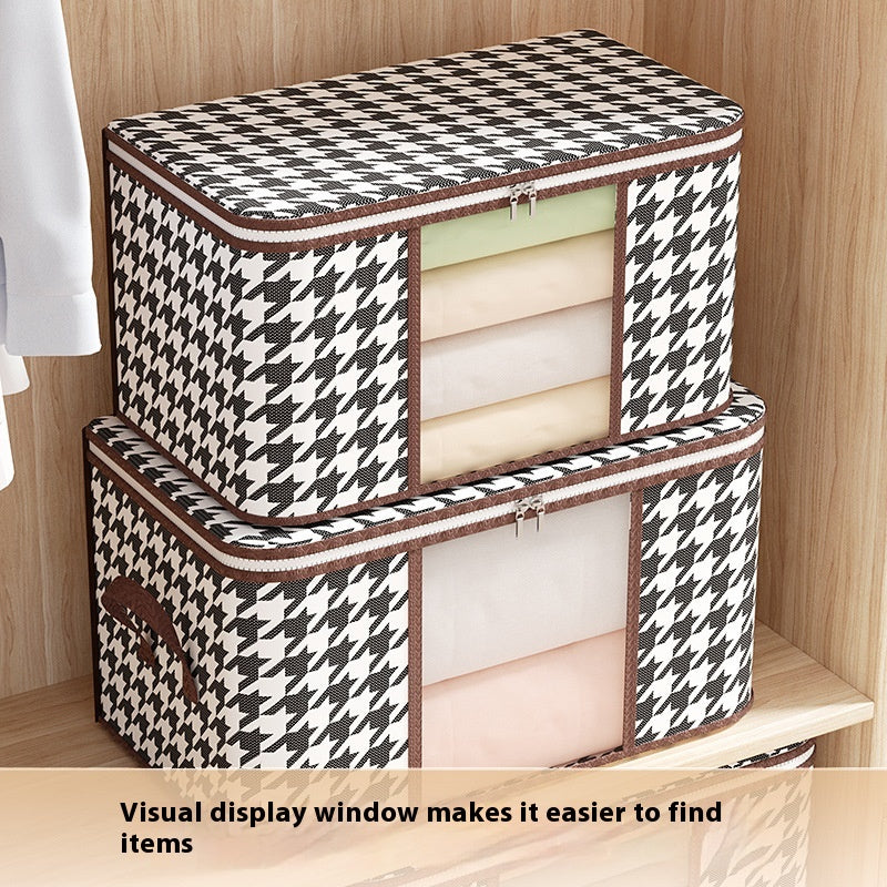 Houndstooth Visual Buggy Bag Vêtements Coffret de rangement