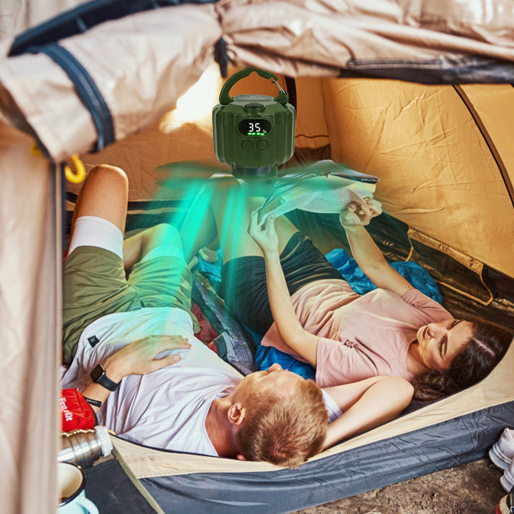 Eventail de camping 3-en-1 avec lanterne LED