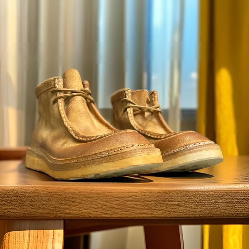 Petit Ami Khaki Martin Bottes lavées