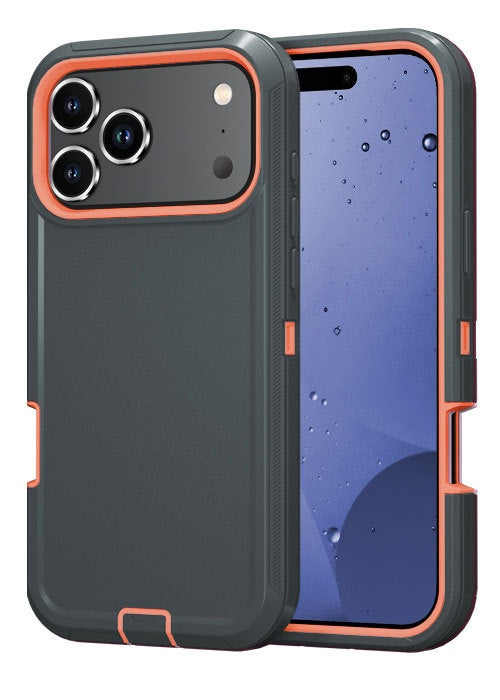 Applicable à 17promax Robot Trois-Proof Robot Solid Color Phone Case