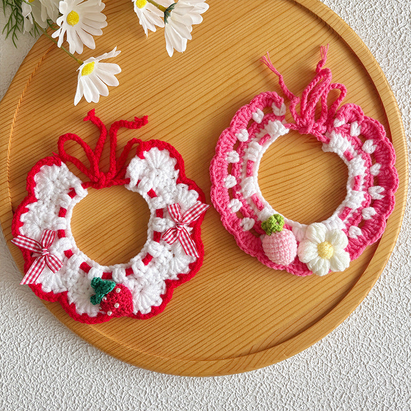 Collier d'écharpe de chat à mailles chaudes de cou de chien