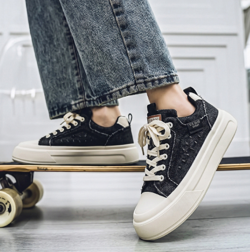 Chaussures de Patinage en Toile Bas-Top pour Homme