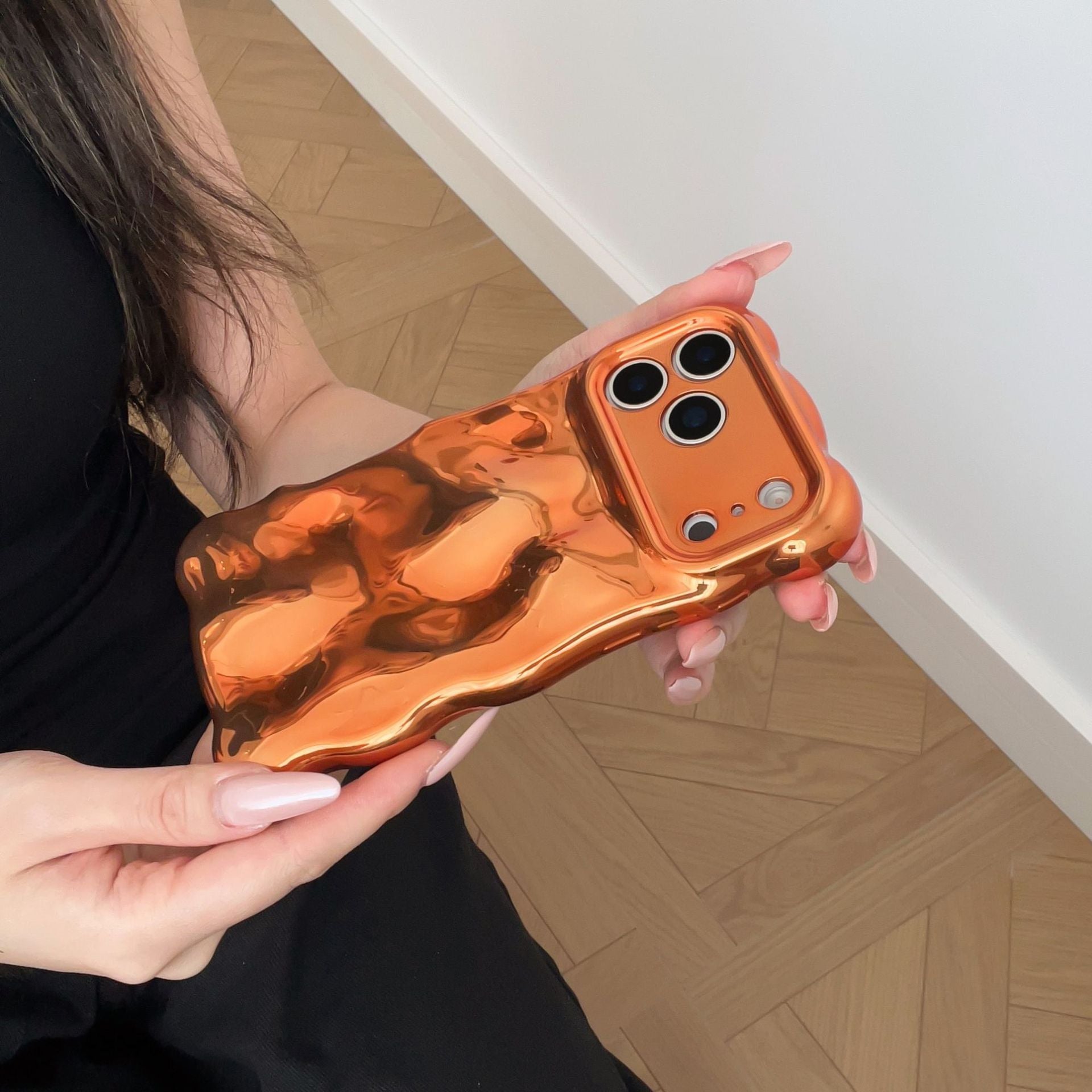 Électroplaqué de haute qualité orange Wave Shell approprié