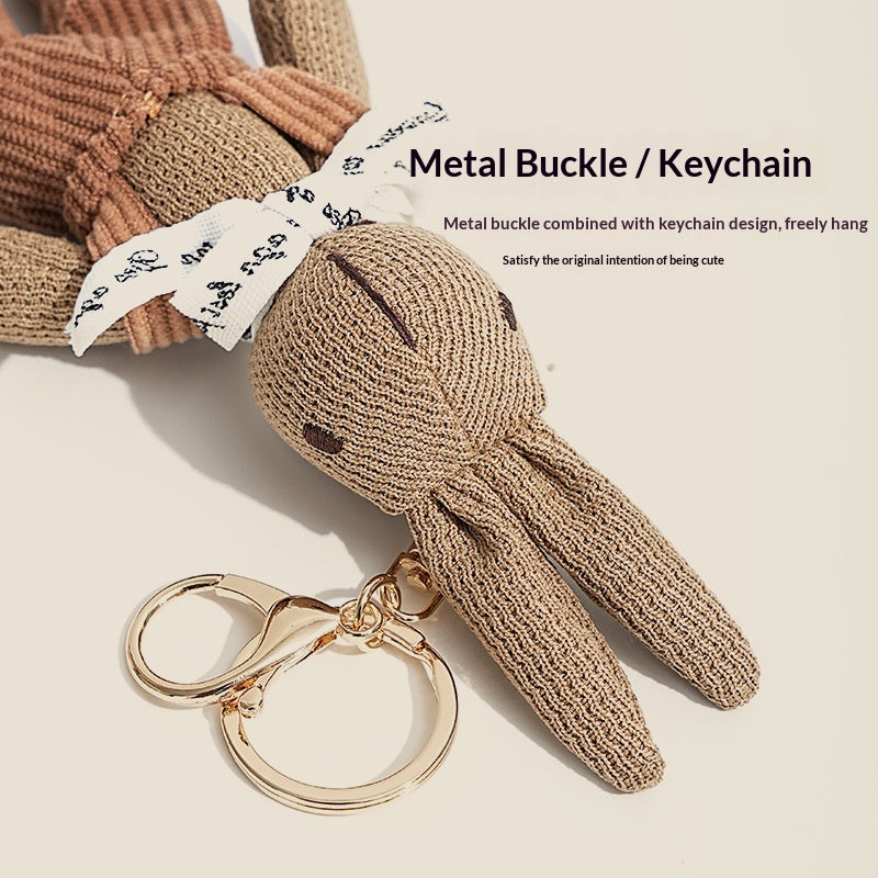 En peluche pendentif Creative Keychain Bow Tie Suspenders Rabbit