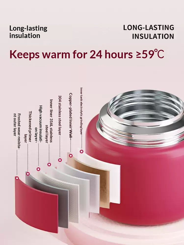 Boîte à déjeuner thermique en acier inoxydable 316L