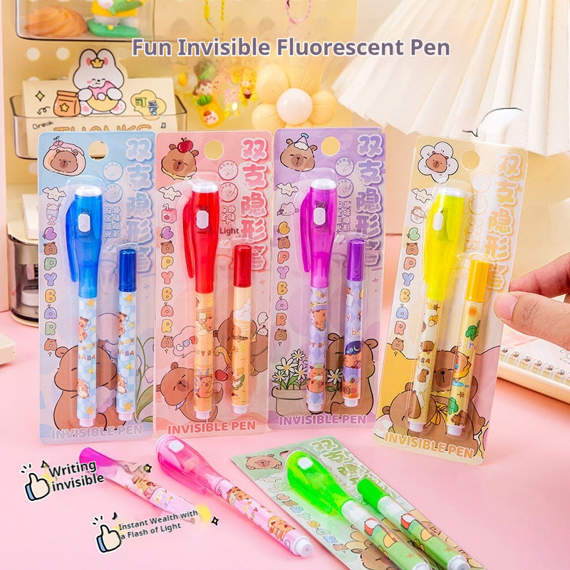 Caricature créative stylo fluorescent invisible papeterie étudiante