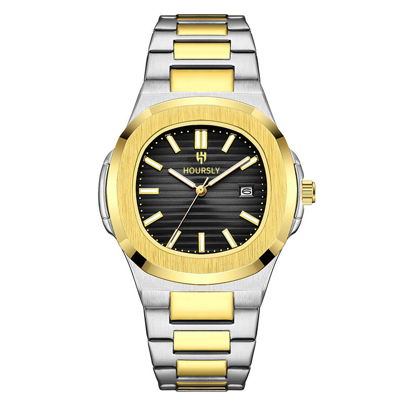 Fashion Premium Business Simplicité Ceinture en acier Quartz Montre homme
