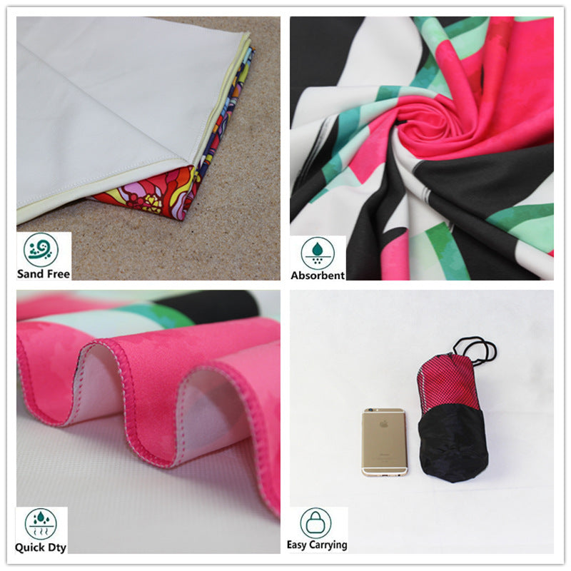 Serviette rectangulaire à séchage rapide à double face