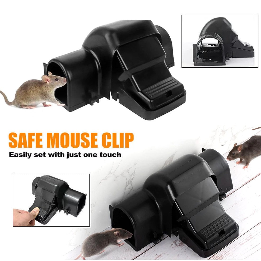 Traces de rats de 2pcs Qui tue immédiatement Rat Catcher For Outdoors Indoor Rodent Trap