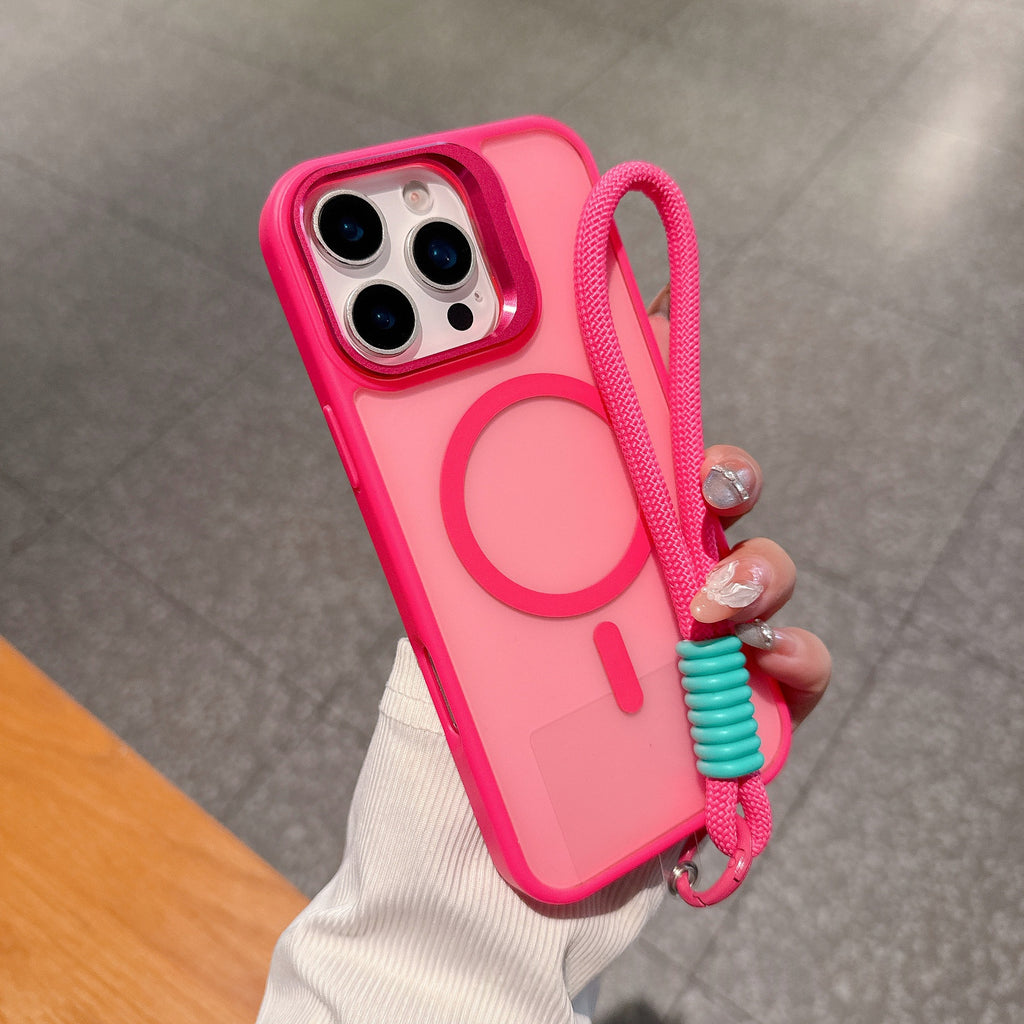 Boîtier de téléphone magnétique à monture de lentilles