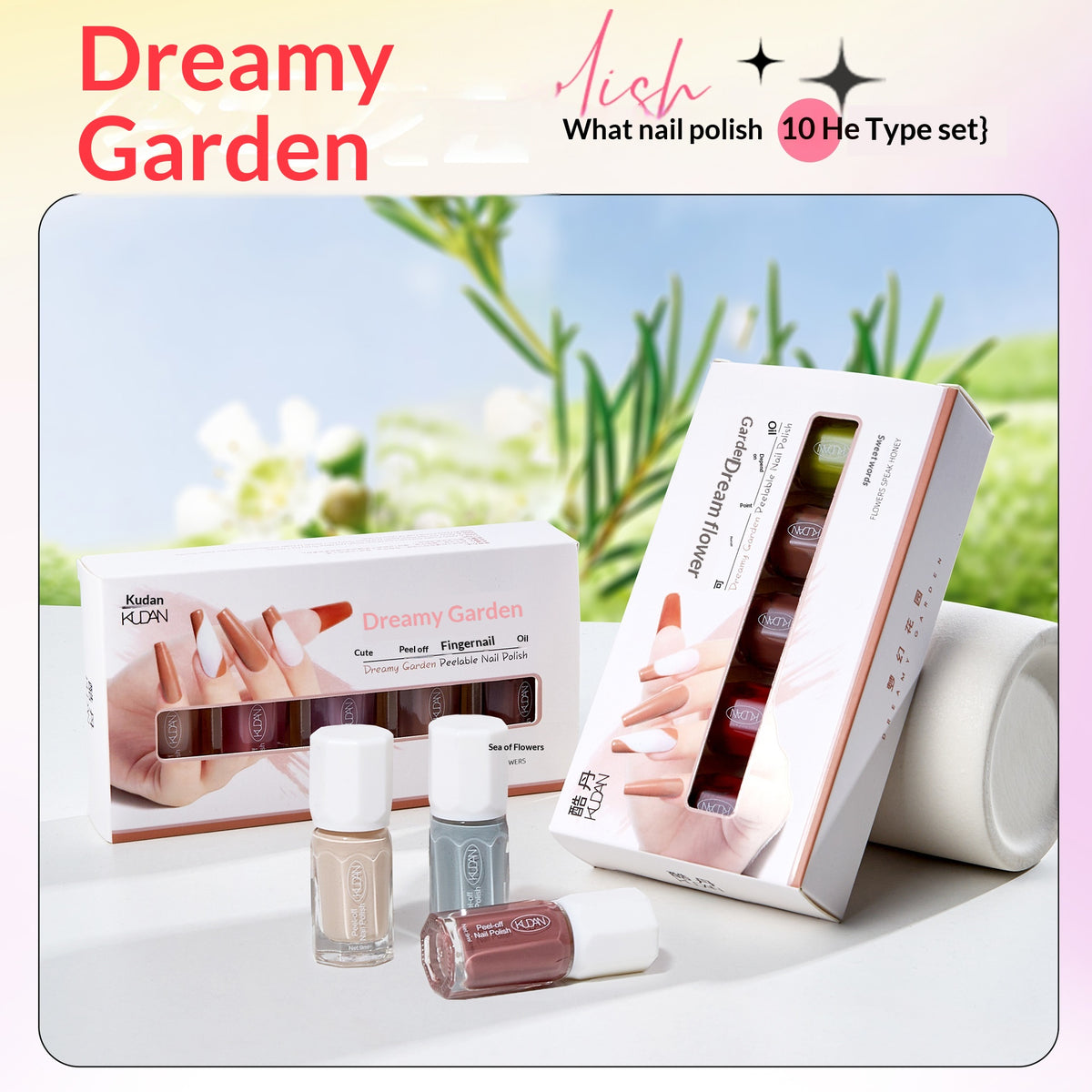 Dream Garden Nail à base d'eau Set polonais Pas de cuisson nécessaire