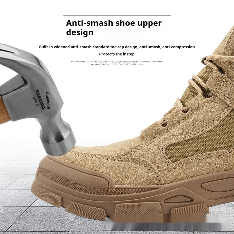 Hommes anti-smashing et chaussures de sécurité résistant à la perforation