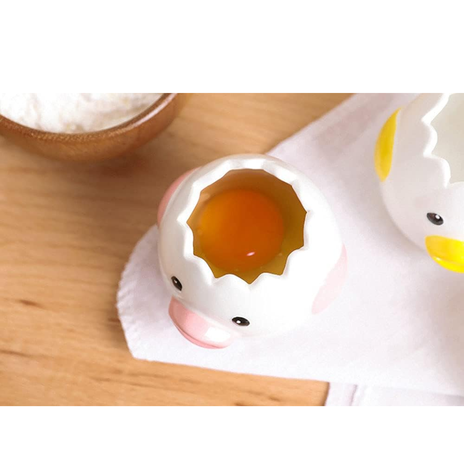 LuoCoCo Nouveauté Céramique Oeuf Yolk Séparateur mignon Vomissement Oeuf blanc filtre et cuisson