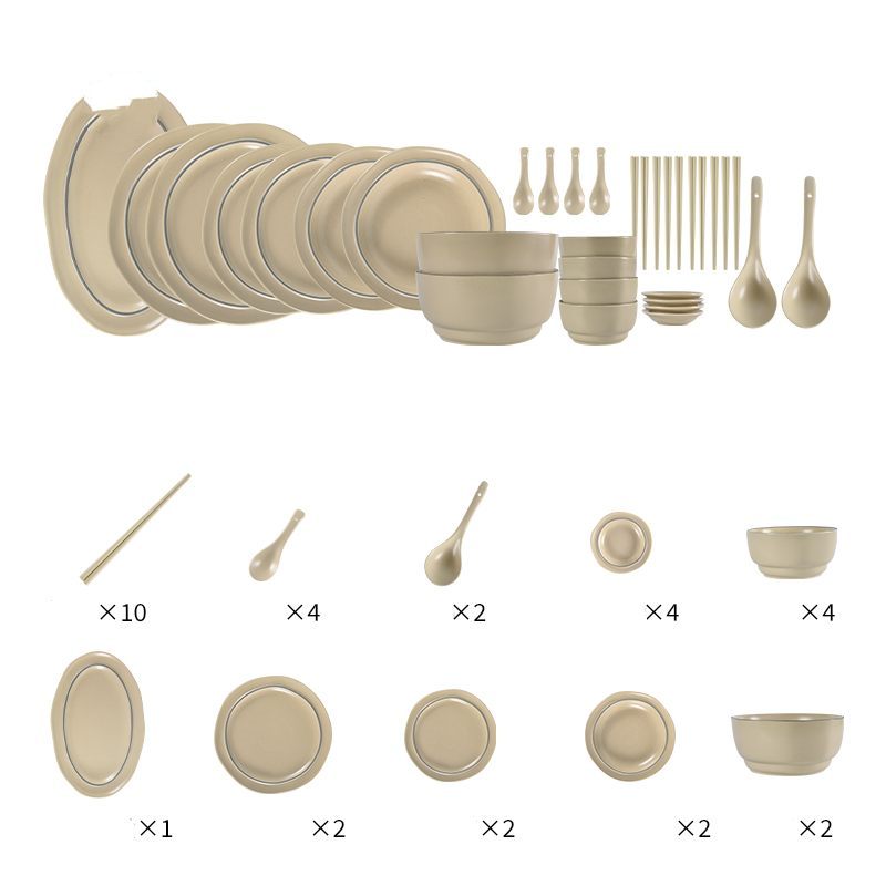 Ensemble de vaisselle domestique de luxe léger