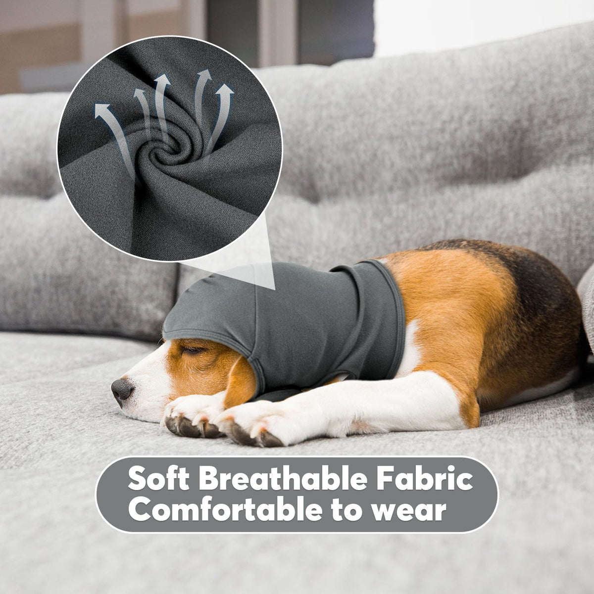 Calmant Hoodie Housses d'oreilles pour chiens - Pas d'hématomes agités Wraps d'oreille pour chiens