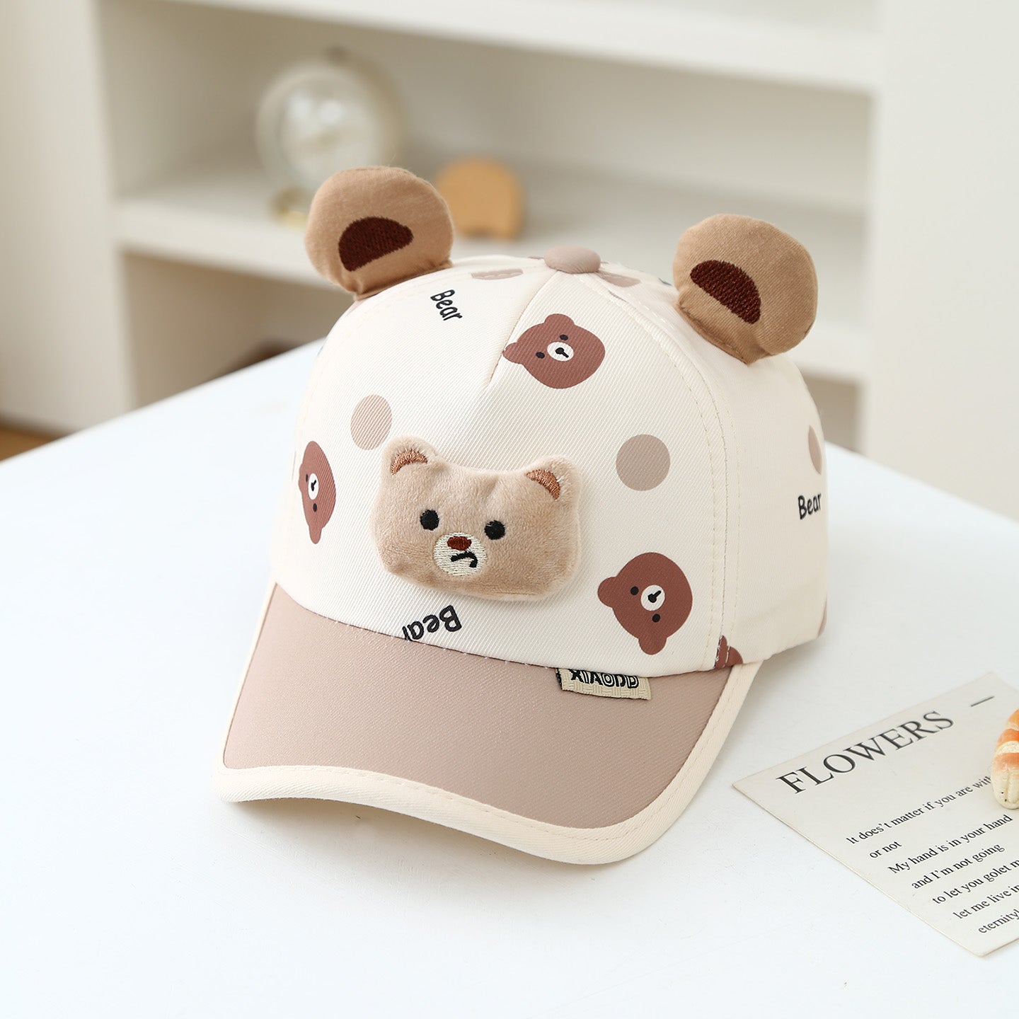 Pring and Summer Cute Plush Animal Head Girl Cartoon Simple Imprimer Casquette de baseball pour garçons