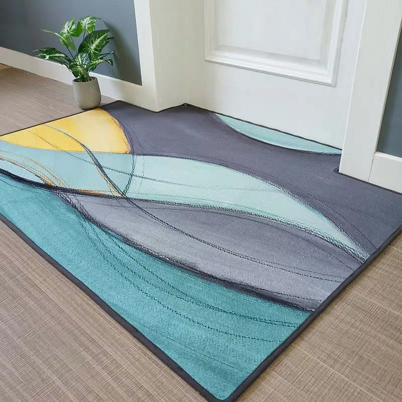 Modern Minimalist Maison Tapis d'entrée sur le sol sur mesure Tapis de porte humaine Salon antidérapant Abs