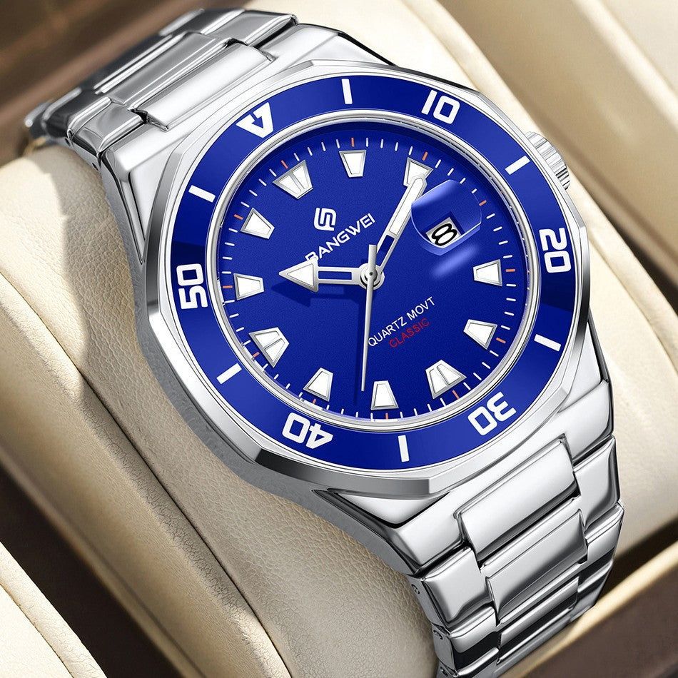 Montre Quartz homme simple de style affaires avec un grand cadran