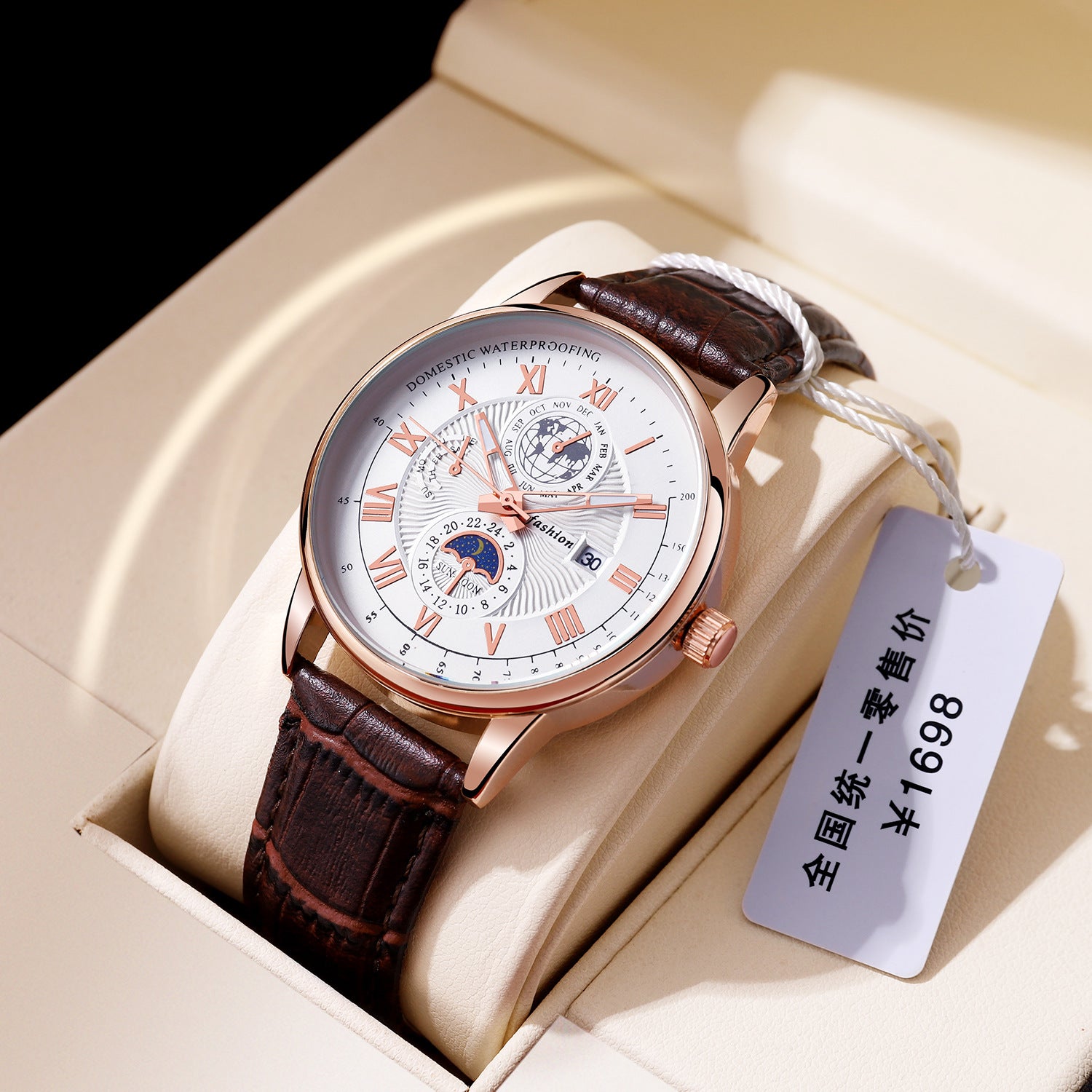 Montres pour hommes Calendrier lumineux non mécanique