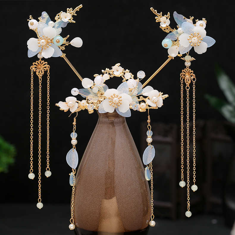 Tassel Ensemble complet de cheveux antiques Fermoir Style chinois Classique Simplicité Accessoires de cheveux