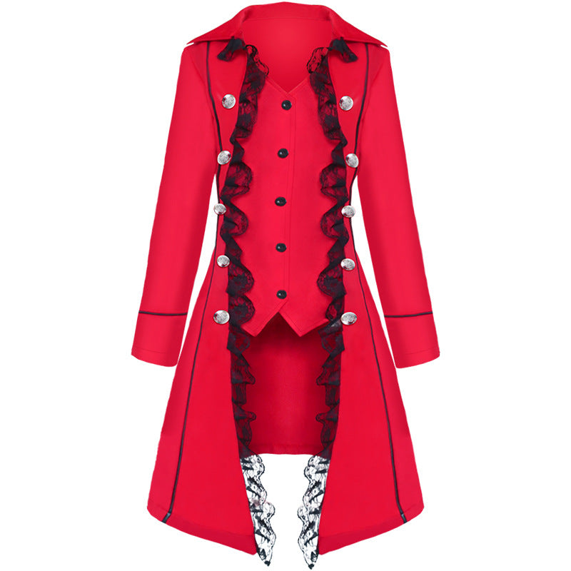 Manteau pour femmes à trois boutons unicolore à manches longues