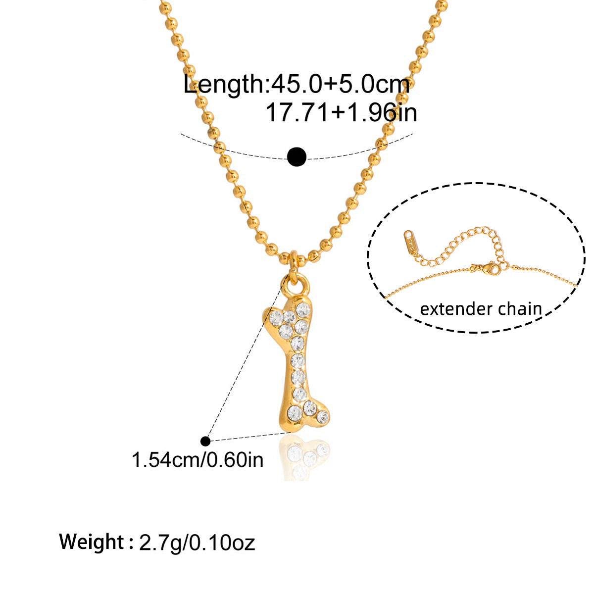 Collier femme en acier inoxydable 316