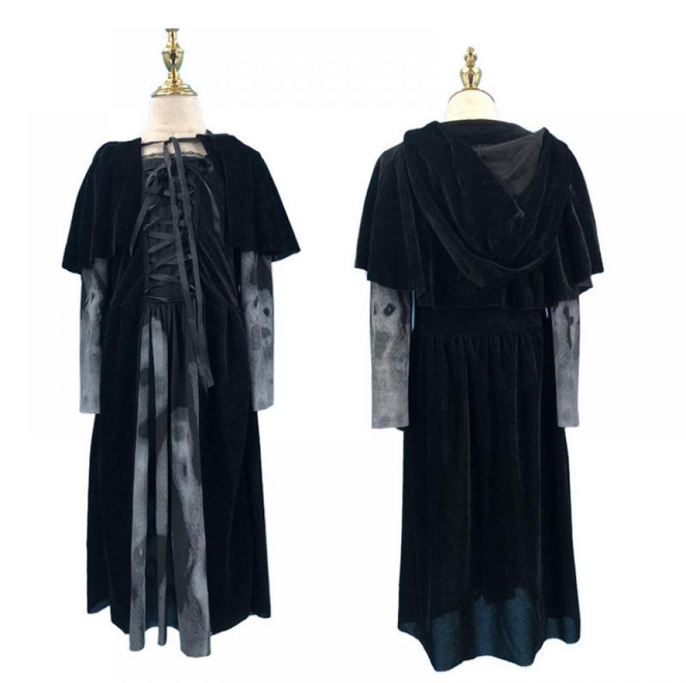 Halloween femmes médiévale gothique sorcière Maléfique Horreur effrayant Cosplay costume Carnaval Par