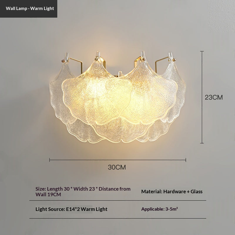 Lampe murale de style français de chambre à coucher de luxe léger