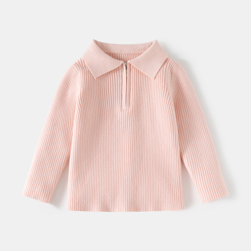 AutomneHiver Enfants Vêtements Filles Chandail de couleur solide
