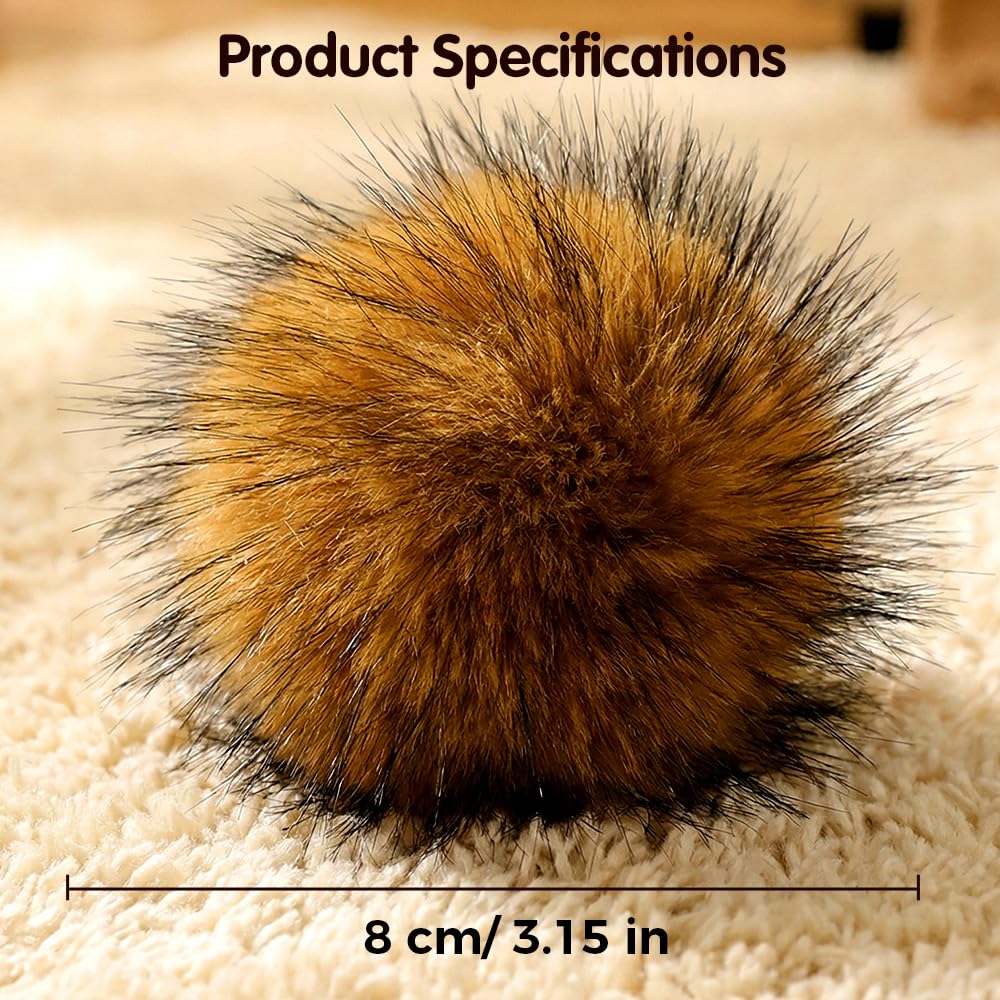 Fake rabbit fur ball cat toy