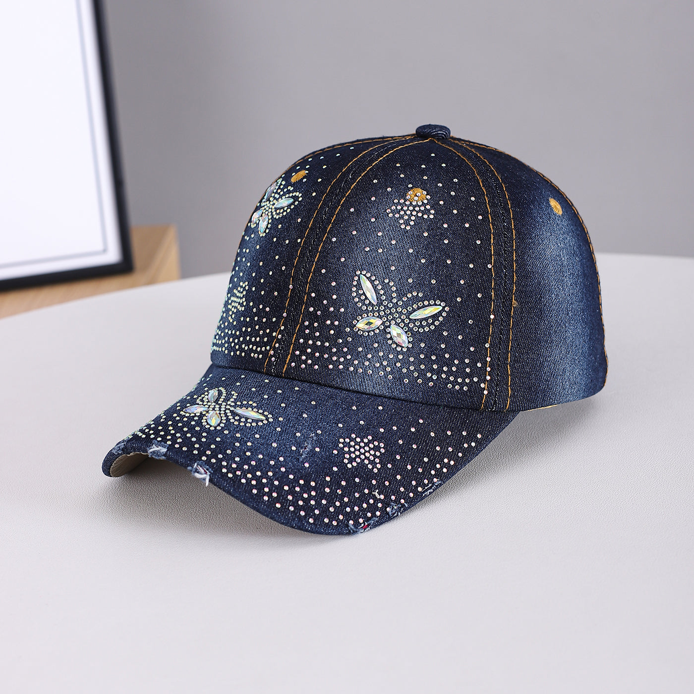 Style pour hommes et femmes Papillon en forme de diamant Vintage à bord biseauté Minimiste L