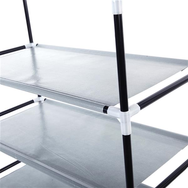10 calques 9 grilles Non-tissé tissu Cabinet de chaussures Vin rouge Couleur