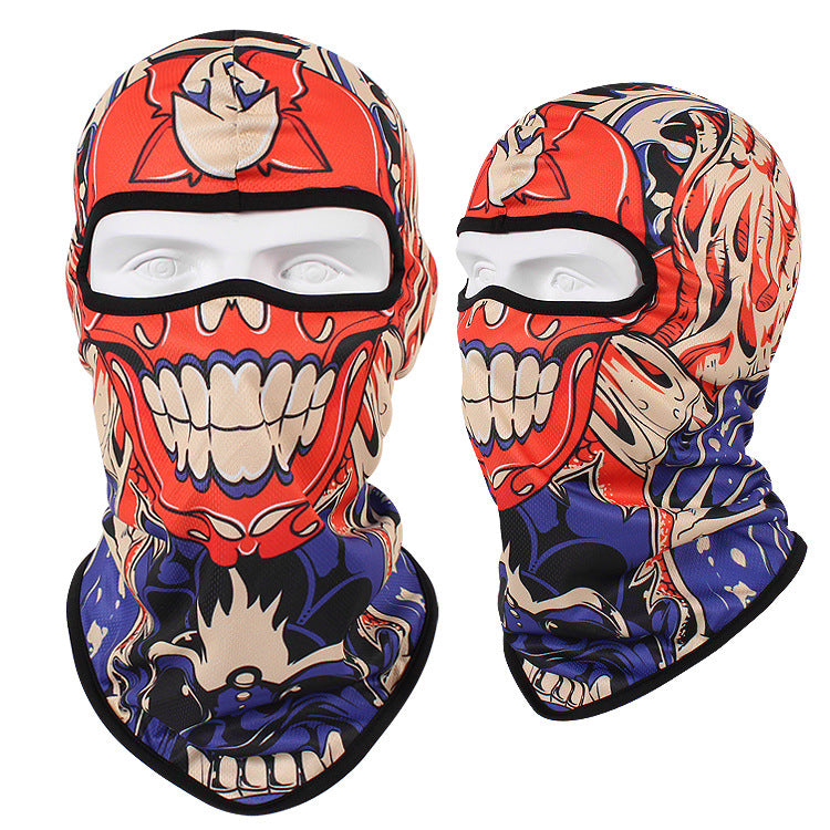 Masque de crâne respirant de moto à tête sèche rapide écran solaire