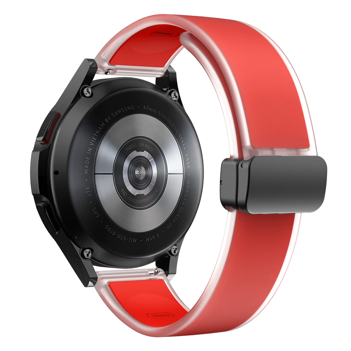 Bracelet en silicone transparent pliant magnétique universel