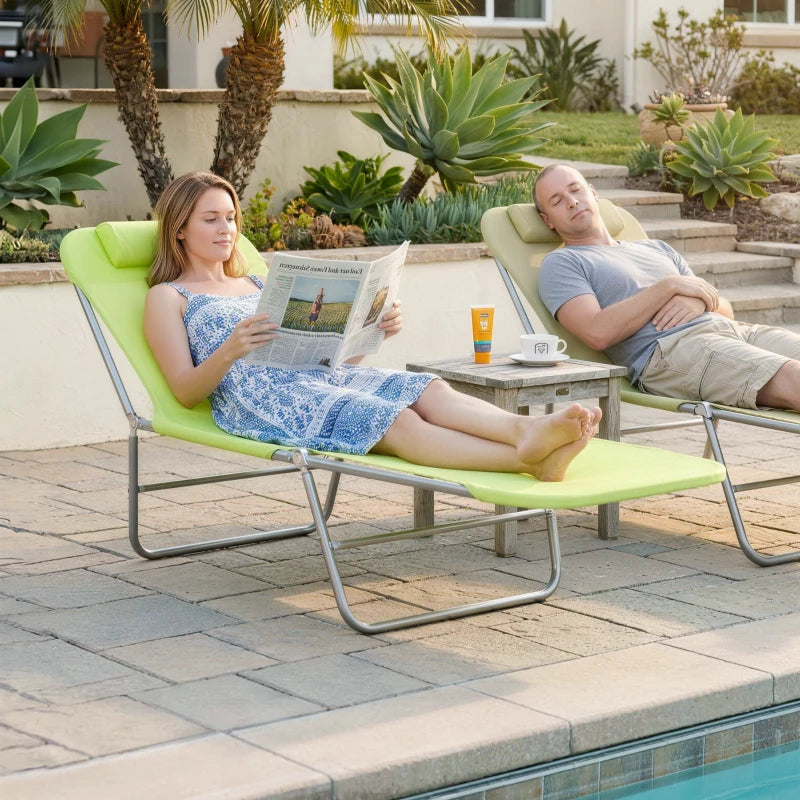 Folding lounge chairs
