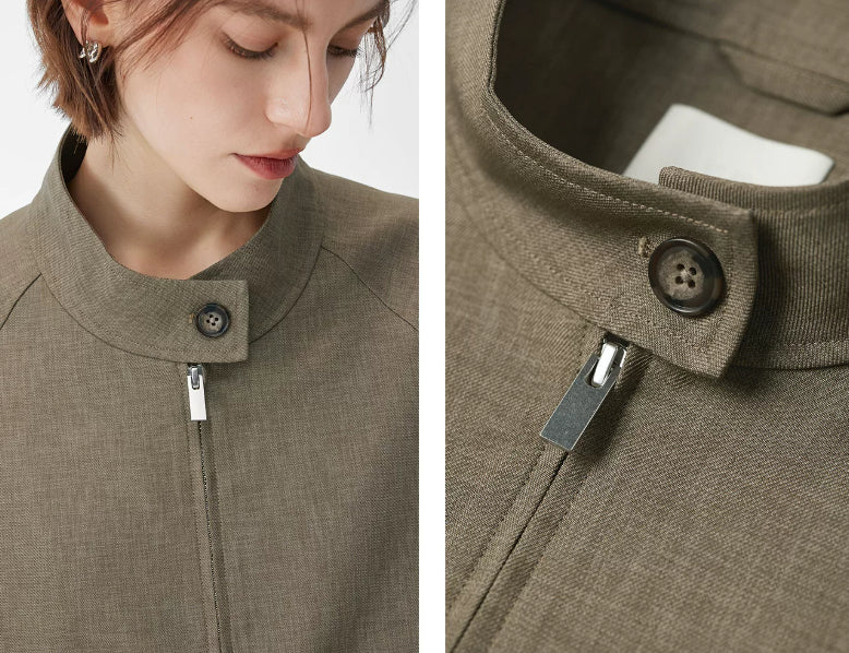 Veste de rangement à col rond style vieux argent