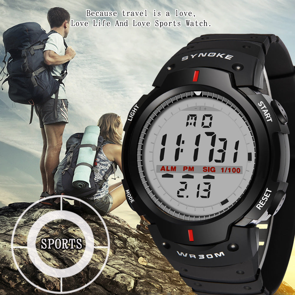 Grand écran Sports Hommes Imperméable Montre d'alpinisme extérieur multifonctionnel