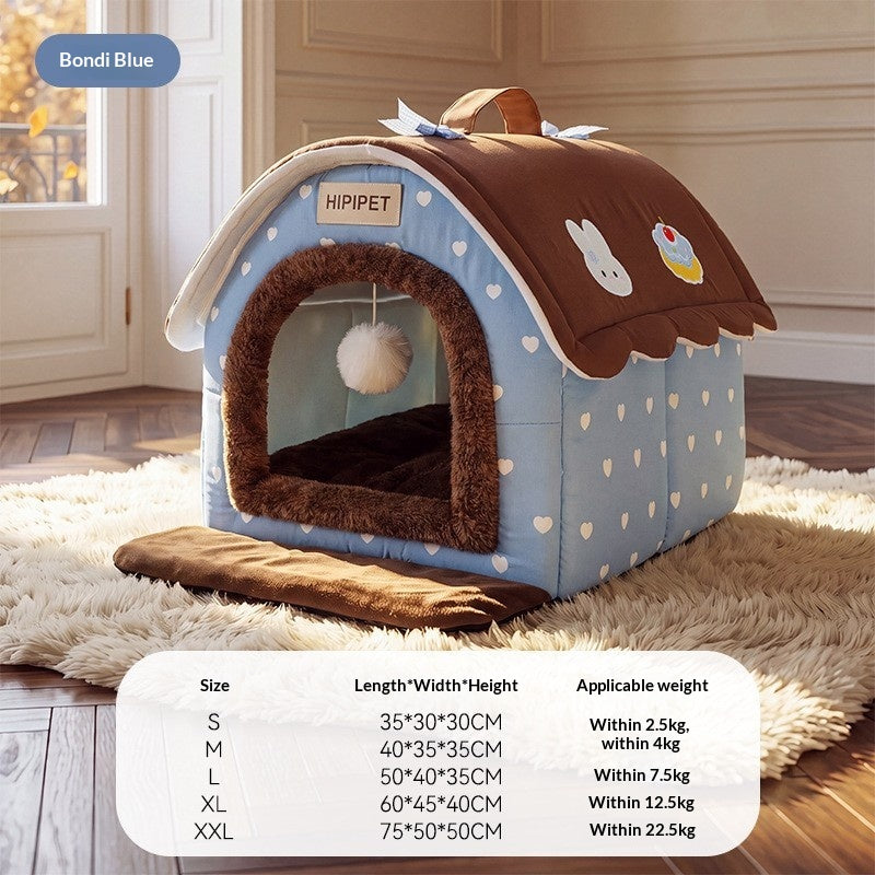 Animaux de compagnie Portable Courbé Maison Nid Petit à moyenne taille chien lit et lit de chat