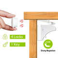 4 Pcs Magnetic Child Safety Locks, Adhesive Drawer Locks, Baby Proofing Cabinets