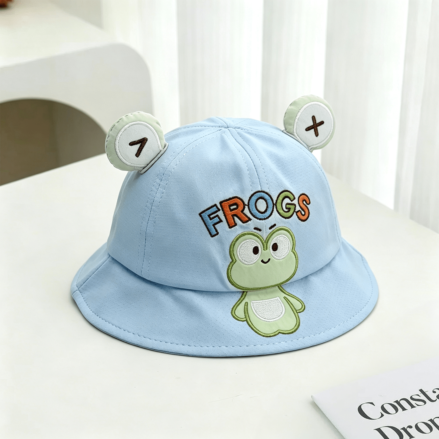 Été Bébé Style Trois dimensions grenouille oreille Broderie lot lettre pliable mignon et sof