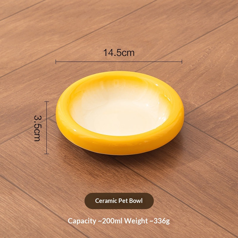 Ceramic Pet Bowl de couleur brune