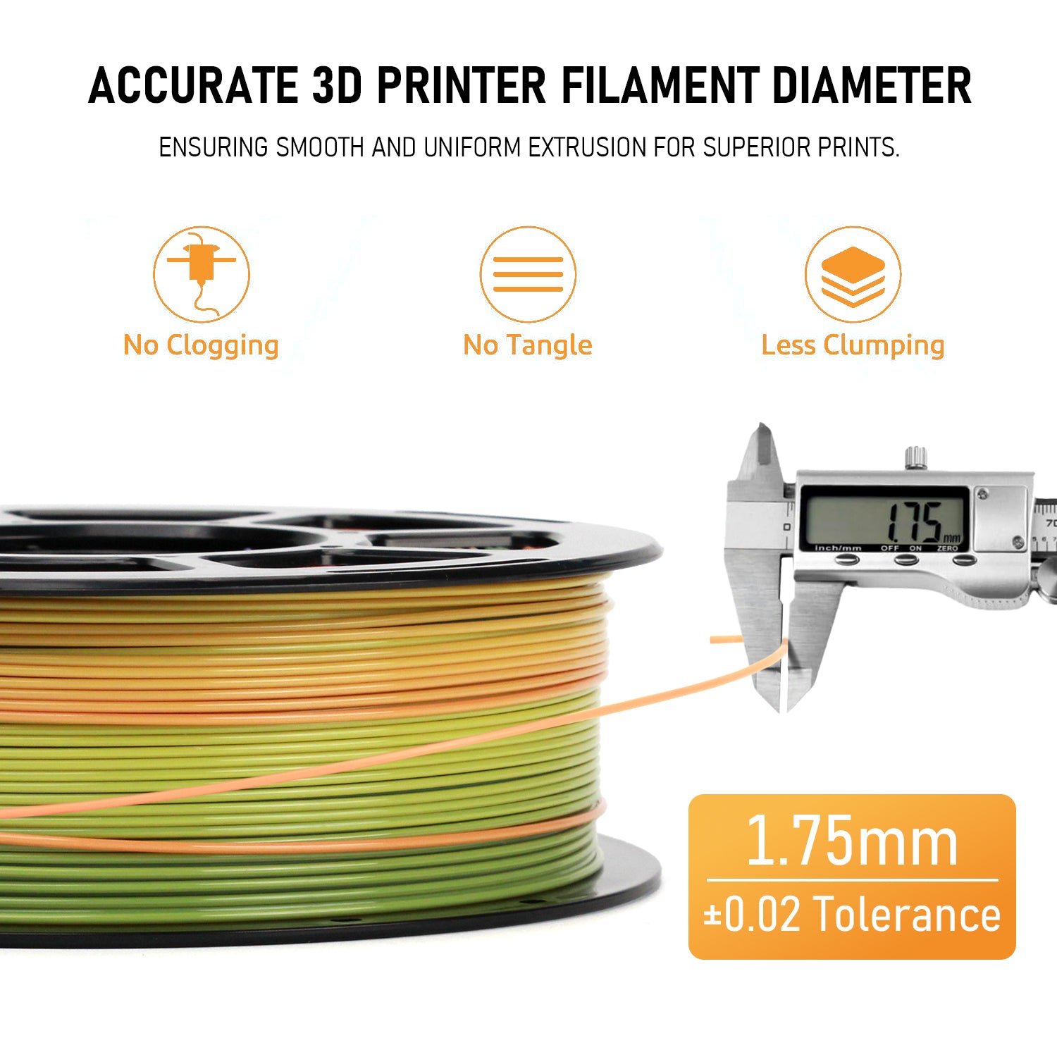 Rainbow Gradient PETG Filament pour imprimantes 3D