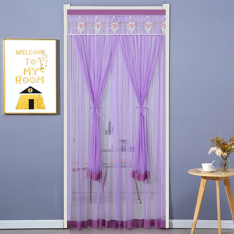Tissu de rideau résistant aux moustiques sans punch Mesh Rideaux Chambre Dentelle Partition Four Seasons