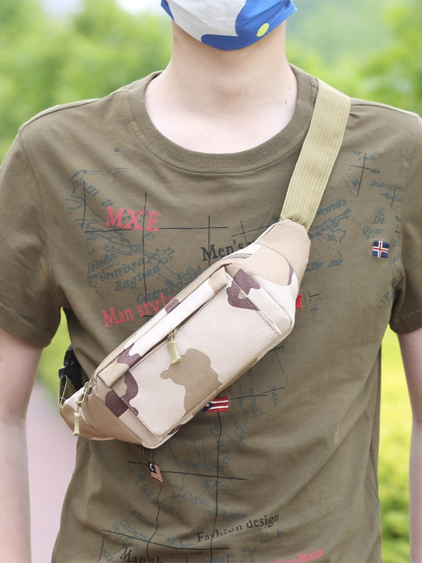 Sac de taille homme Sac de poitrine multifonctionnel Sports Casual