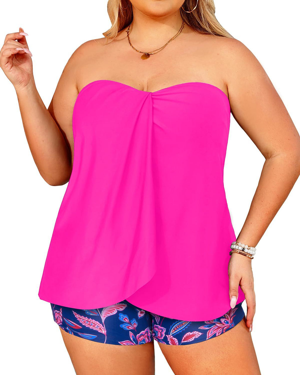 Leisure Resort Deux-pièces boxer de maillot de bain Slips Backless Halter Style
