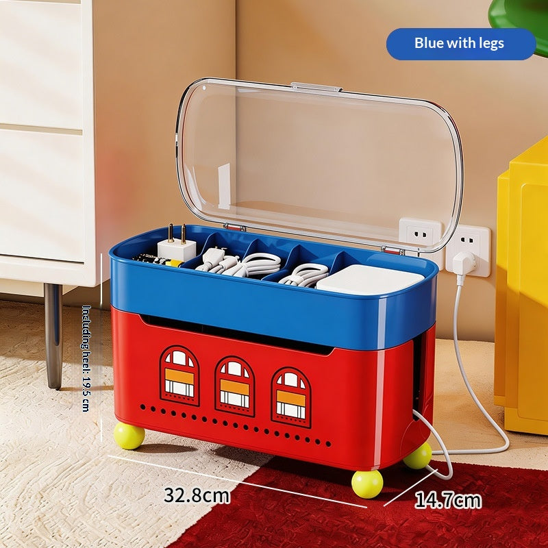 Organisateur de câblodistribution de données de bureau de maison avec lid