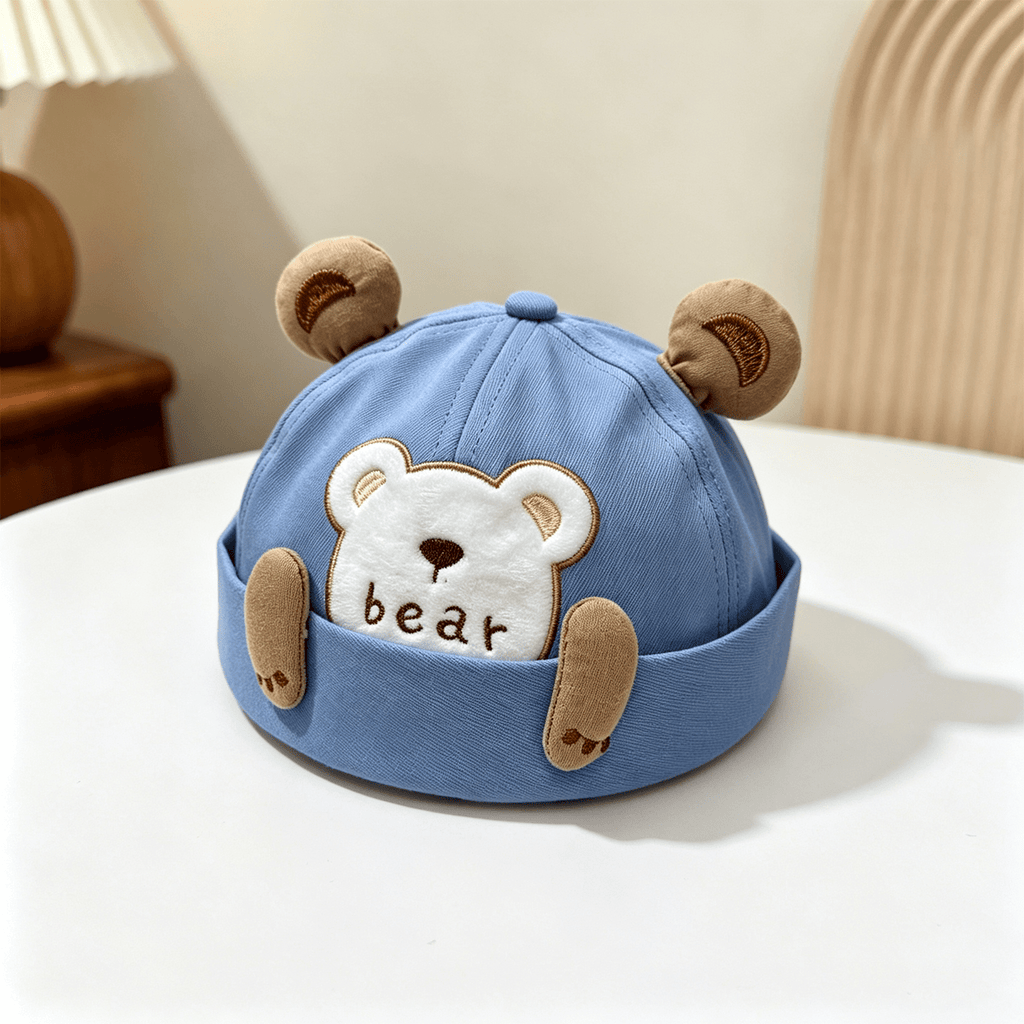 Été Garçons et filles en peluche de dessin animé Ours Oreilles tridimensionnelles Ours Soft Top Versatile S
