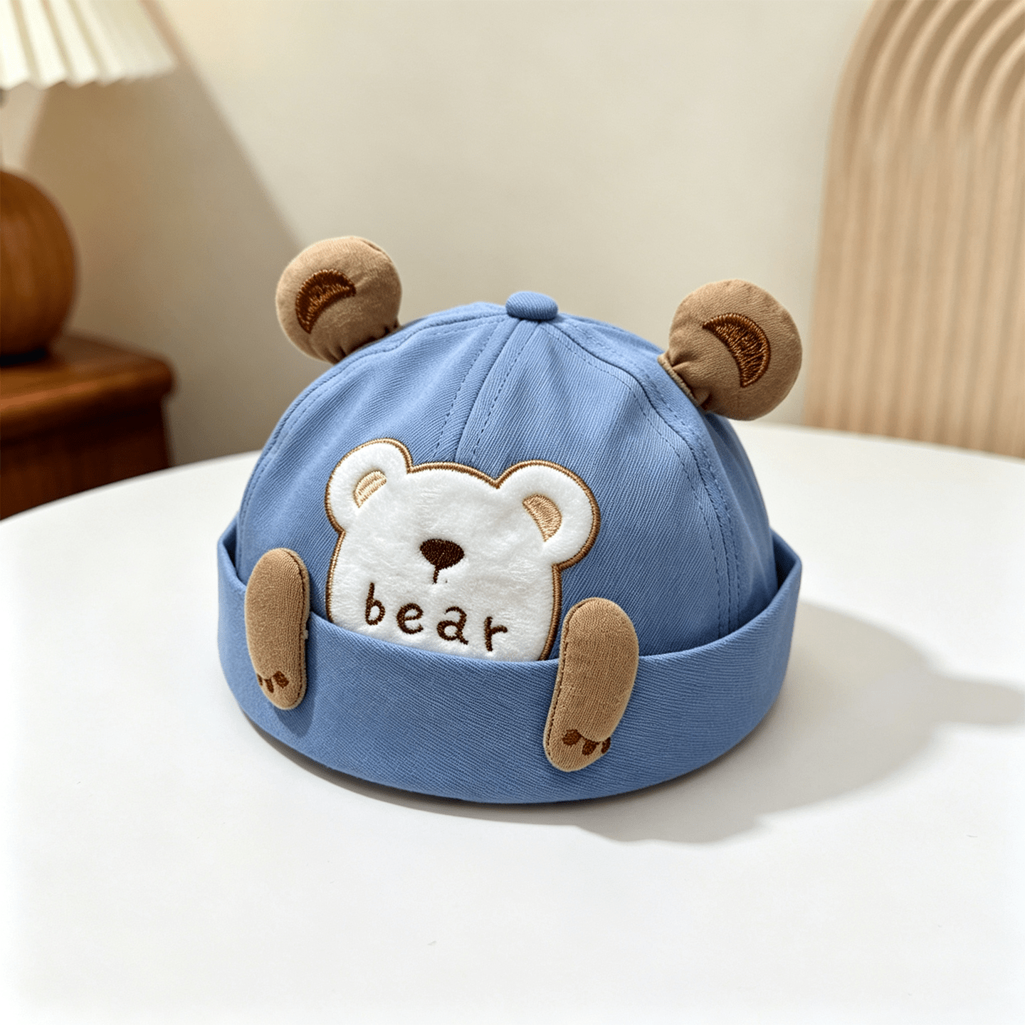 Été Garçons et filles en peluche de dessin animé Ours Oreilles tridimensionnelles Ours Soft Top Versatile S