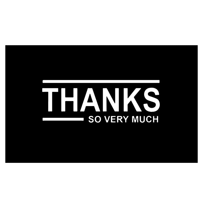 Emballage cadeau 50 feuillesPack simple noir cartes de remerciement