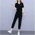 Tendance été Chic court à capuche Sporty Casual Tracksuit